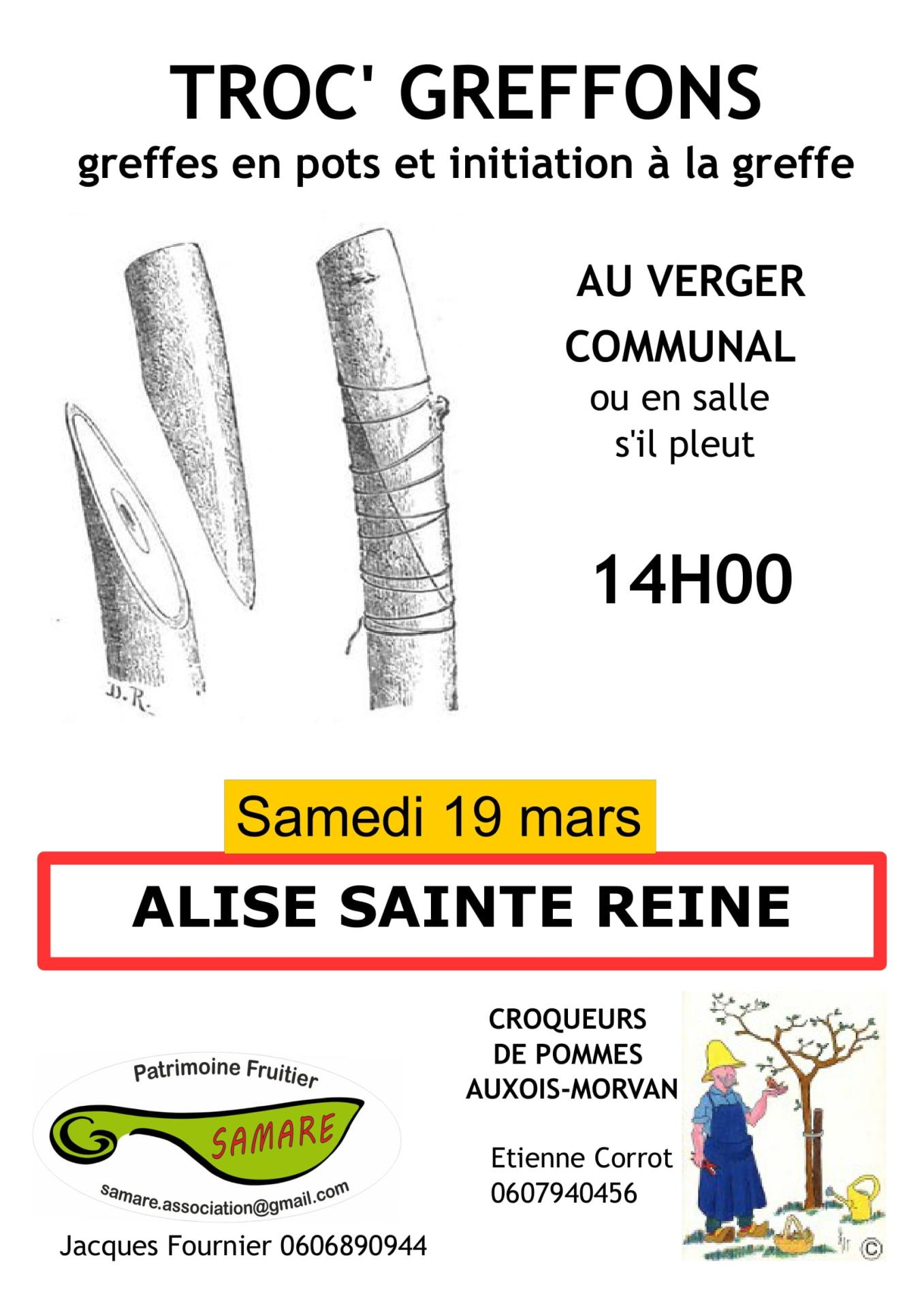 Affiche troc'greffons à Alise-Sainte-Reine